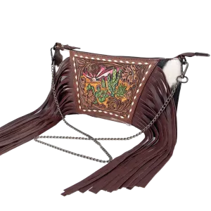 American Darling® Ladies Western Fringed Brown Purse ADBGZ691G