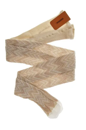 MISSONI ZIG ZAG Beige Woven Tights