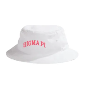 Sigma Pi Beach Day White bucket hat